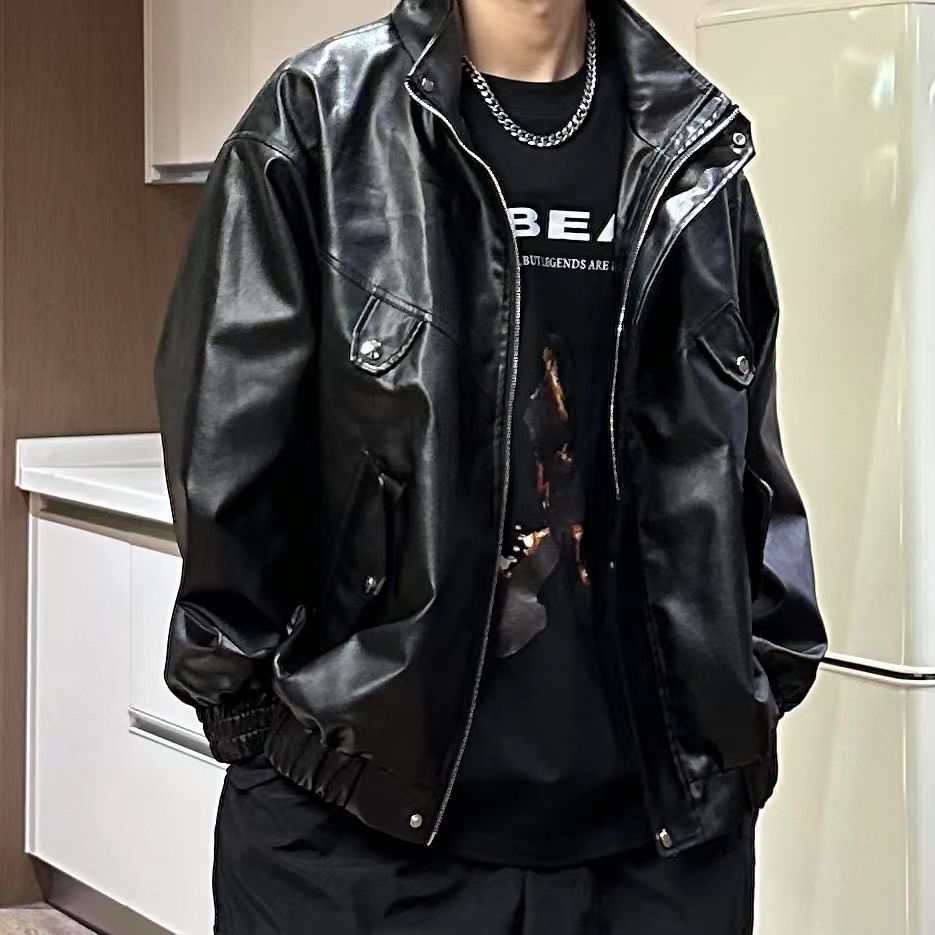 1506-1/JJ5151/P70新款港风机车今年流行美式复古帅气,男装皮衣,星座1506-1