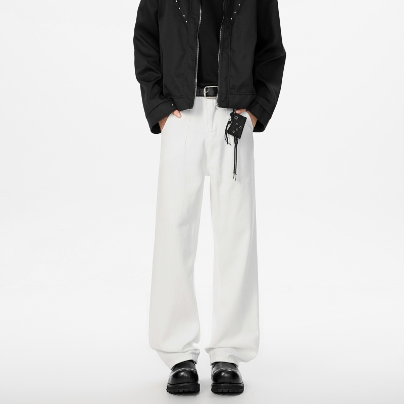 1506-1/KN1241/P46秋季新款男士白色牛仔裤休闲百搭长裤，男装牛仔裤，星座1506-1