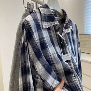 1506-1/CC1401/P44双面棉纱休闲复古格子长袖时图片