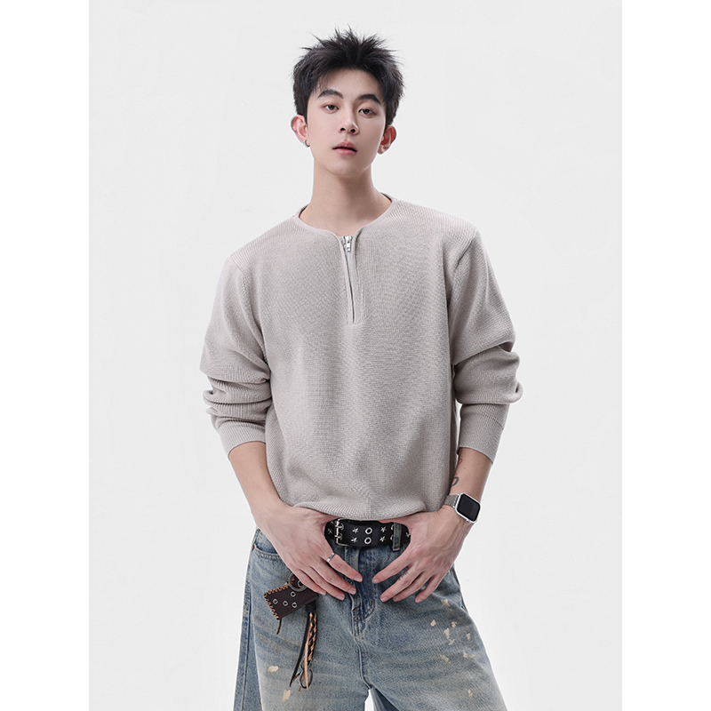 1506-1/MQZ851/P57秋冬新款韩版时尚休闲宽松拉链毛衣针织外套1，男装针织衫/毛衣，星座1506-1