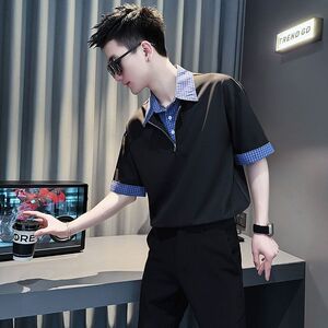 1506-1/TA67391/P41假两件男士polo衫短袖夏季图片