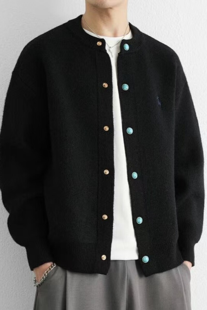 1506/M50161/P74绿松石棒球服新款简约针织开衫夹克男装上衣2,男装夹克,星座1506-1