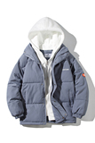 1506-1/WT08/P65冬季加厚男女同款宽松休闲牌假两件连帽棉衣3，男装棉衣，星座1506-1