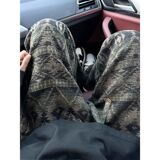 1506-1/KB1781/P49针织脏脏风保暖裤子男春季民族风提花长裤，男装民族服装，星座1506-1