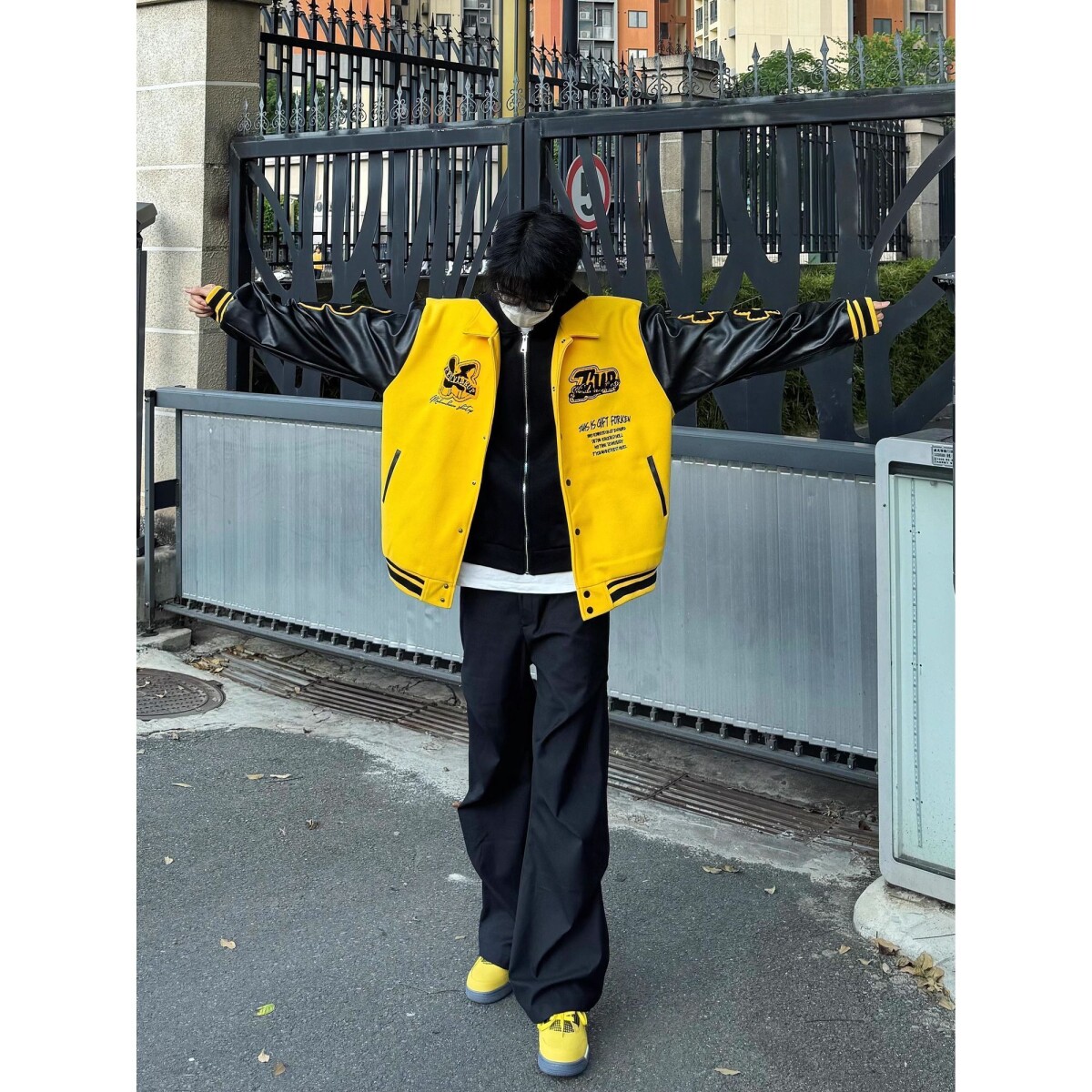 1506-1/JW8501/P45潮牌拼接印花棒球服夹克男,男装夹克,星座1506-1