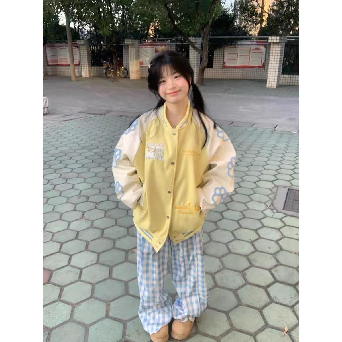 1506-1/JJK0161/P73棒球服撞色上衣百搭春秋季学院风男,女装职业装,星座1506-1
