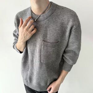 1506/M73751/P55圆领毛衣针织衫男潮牌帅气秋冬季打底衫2图片