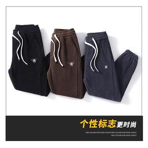 1506/K1041/P40加绒休闲裤男宽松直筒休闲裤冬季潮男束脚裤子1图片