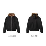 1506-1/Q86221/P95外套男潮流宽松高质量重磅鹿皮绒豹纹棉衣，男装棉衣，星座1506-1