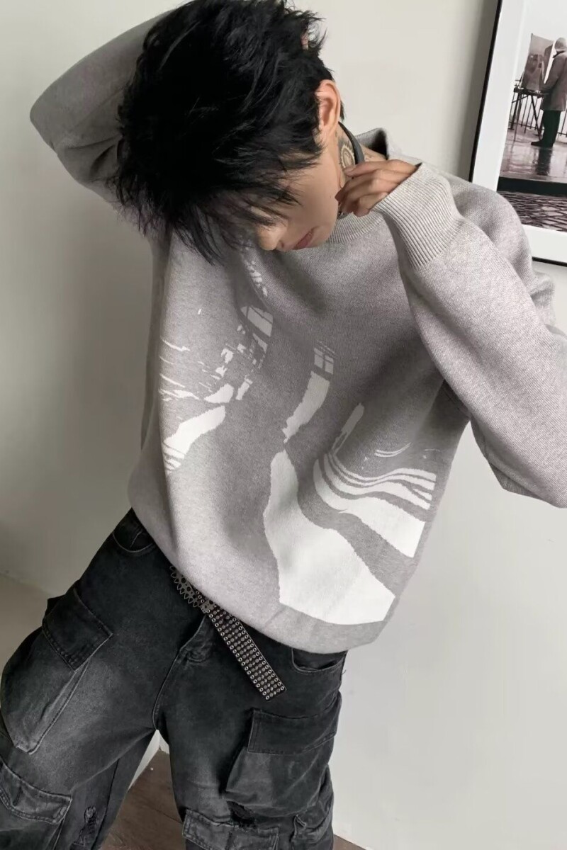 1506/MM60301/P52圆领毛衣针织衫男潮牌帅气秋冬季打底衫上衣1,男装T恤,星座1506-1