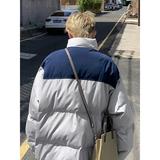 1506/MM501/P69美式复古撞色拼接立领棉服男潮牌宽松休闲外套1，男装棉衣，星座1506-1