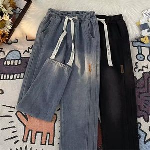1506-1/K0121/P38个性字母牛仔裤嘻哈ins潮高街潮流痞帅长裤，男装牛仔裤，星座1506-1