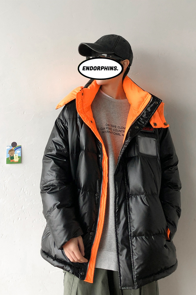 明星同款面包服连帽白鸭绒亮面情侣羽绒服加厚外套2021/,男装羽绒服,星座1506-1