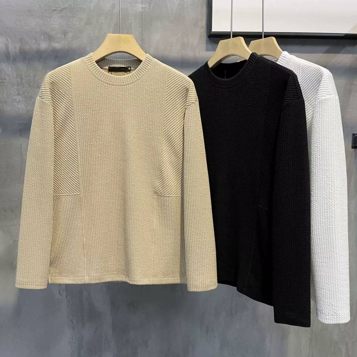 1506/MA2841/P36圆领毛衣针织衫男潮牌帅气秋冬季打底衫1，男装T恤，星座1506-1