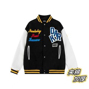 1506/JF9211/P70 秋冬夹棉美式复古情侣高街小众夹克外套1图片