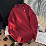 1506-1/CW391/P44春秋季小众免烫垂感衬衫男，男装衬衫，星座1506-1