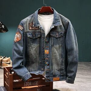 1506-1/JY11281/P64春秋季痞帅大码休闲机车夹克上衣服图片