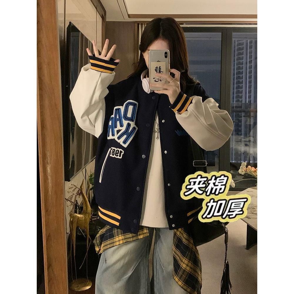 1506/JF9211/P70秋冬夹棉美式复古情侣高街小众夹克外套1，男装夹克，星座1506-1