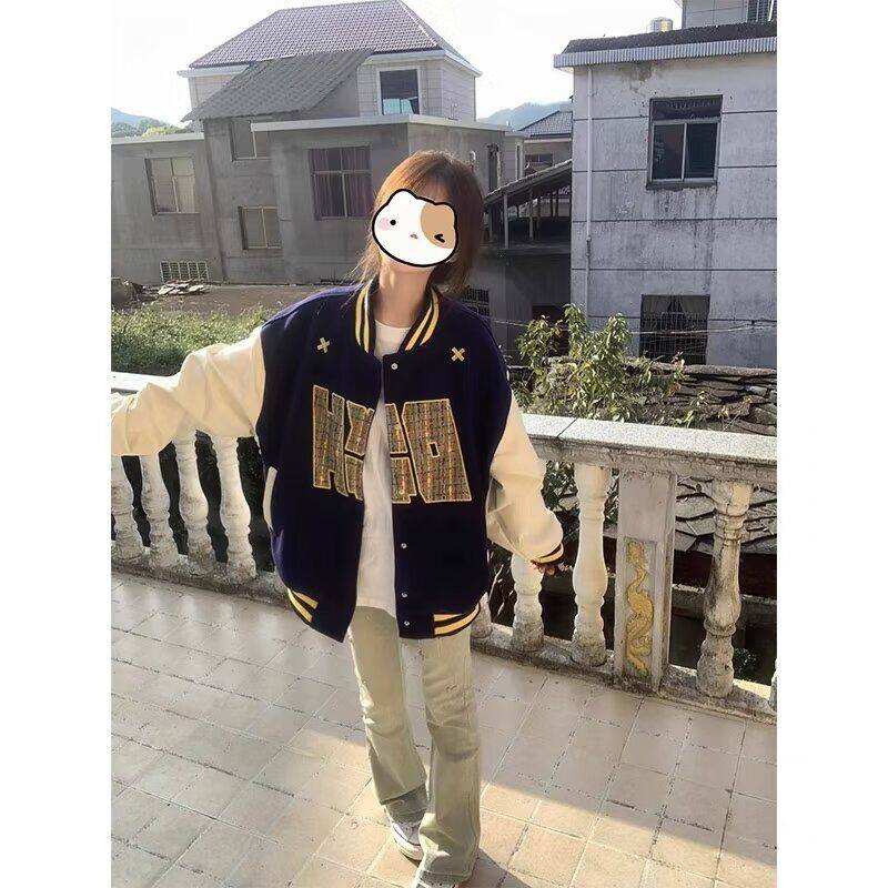 1506-1/JJK88061/P74美式潮牌棒球服夹克男潮字母图片