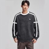 1506/WC731/P39韩版休闲拼接刺绣圆领修身套头卫衣百搭上衣1，男装卫衣，星座1506-1