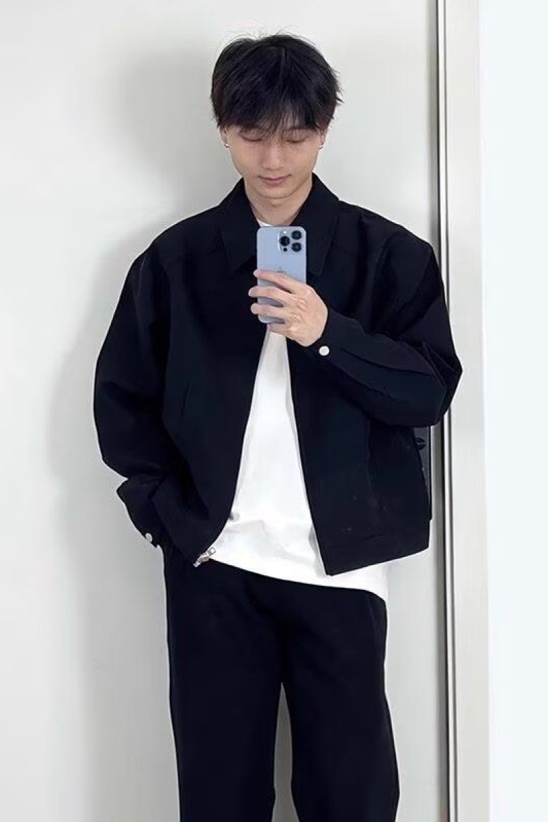 1506-1/TT1611/P62高级感外套松紧腰休闲裤套装两件套，男装休闲套装，星座1506-1