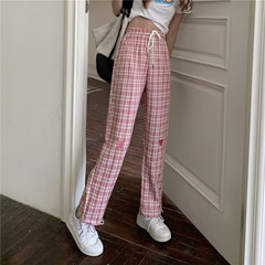 Real shot summer loose high waist love casual wide leg pants thin style SLIM STRAIGHT pants