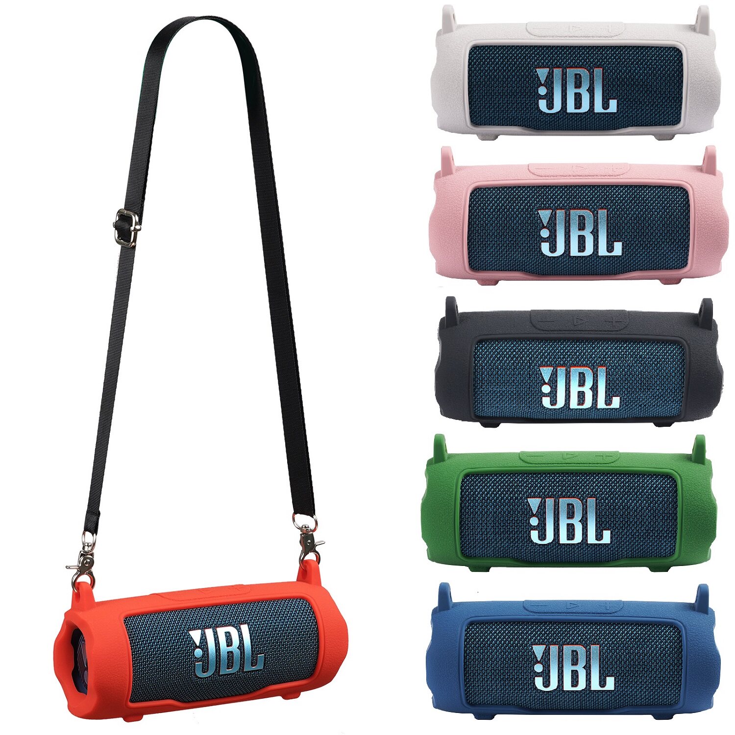 适用于JBL flip7音乐万花筒7蓝牙音箱音响防震收纳包硅胶套含肩带图片