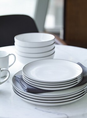 royal doult Gordon Ramsay出口英国餐具陶瓷牛排西餐意面盘平盘