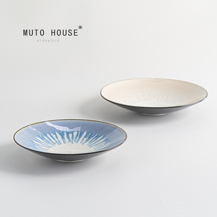 外贸出口餐具陶瓷高档创意五星级酒店餐具好看深菜盘釉下西餐盘LY