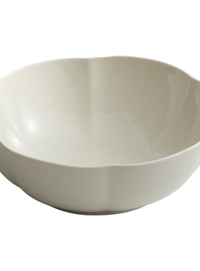 【外贸出口美国餐具】新骨瓷奶白色花型碗精致好看的家用沙拉汤碗