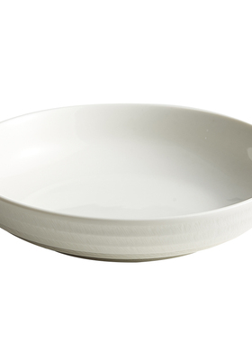 外贸原单中式釉下彩圆形汤盘白色跳刀餐盘蔬菜沙拉深盘出口餐具SN