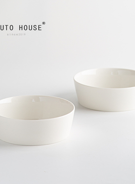 高端品牌白色家用陶瓷菜碗 创意水果碗沙拉碗 装菜盘牛排盘意面盘