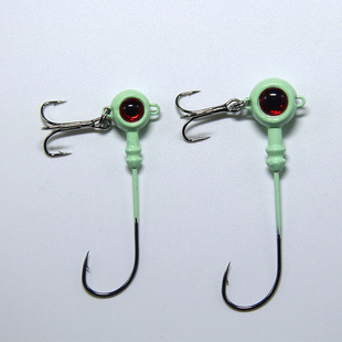 现货7.5g/10.5g/13.5g带三本钩夜光虎鲨铅头钩跨境海钓带鱼鱼钩