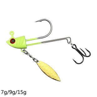 Ufishing虎鲨夜光铅头钩7g/9g/15g翘嘴鲈鱼带鱼带亮片路亚鱼钩