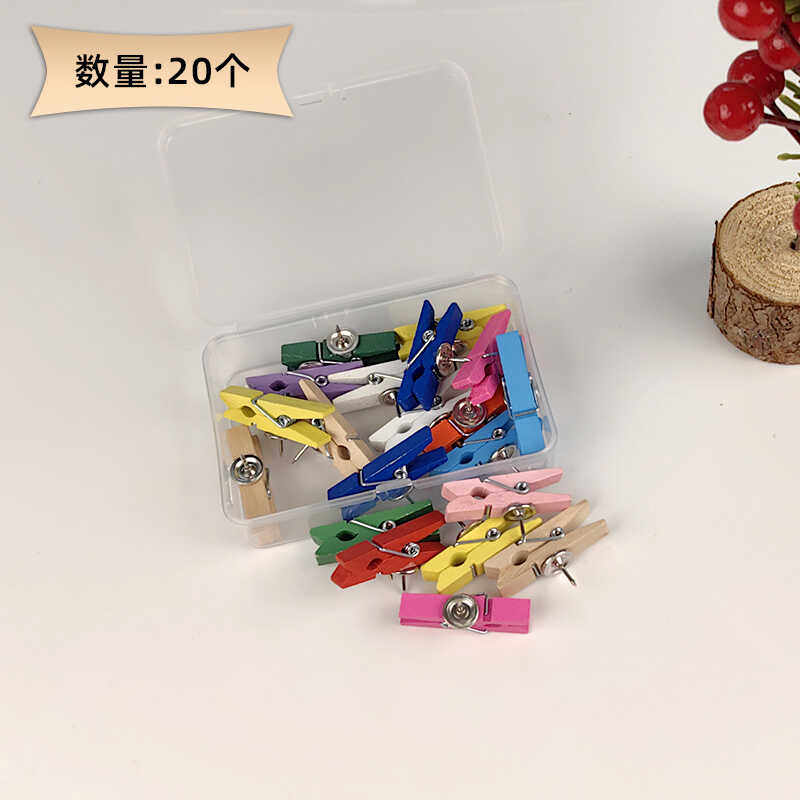 彩色小木夹子带图钉毛毡软木板照片夹子创意可爱照片墙卡通装饰,文具电教/文化用品/商务用品,便条夹/照片夹,淘宝优惠券,粉丝福利购,淘宝优惠卷