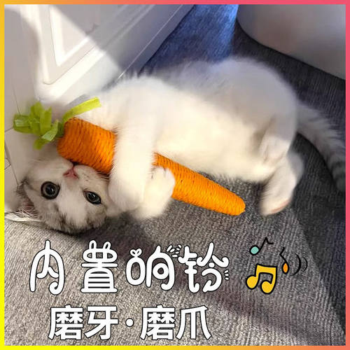 猫咪玩具发声胡萝卜逗猫磨牙神器