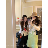 草莓跳小清新碎花半身裙女春夏高腰显瘦鱼尾裙设计感百搭包臀裙子