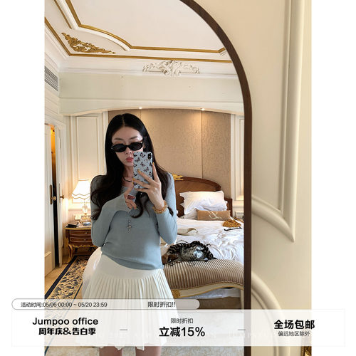 草莓跳 学院风拉链半身裙女秋季高腰显瘦百褶裙a字百搭减龄裙子