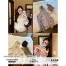 草莓跳 美式复古小狗印花连帽卫衣女秋季宽松显瘦百搭开衫外套