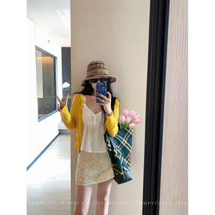 草莓跳 韩系碎花包臀半身裙女夏季高腰显瘦a字裙短款小清新裙子