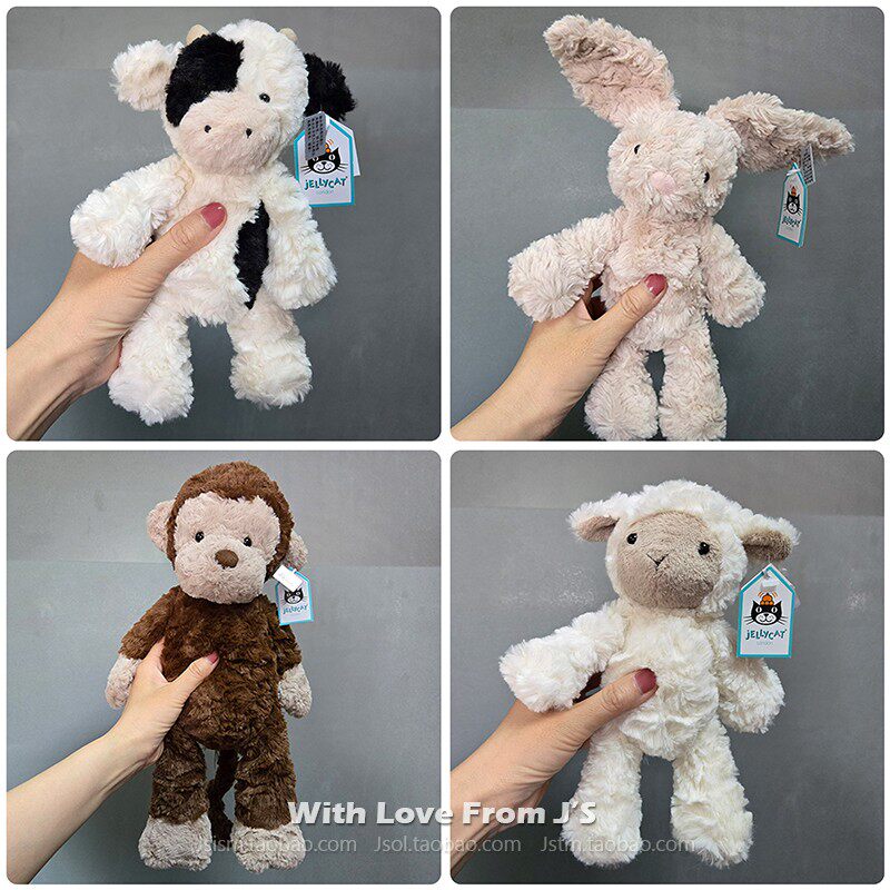 英国jellycat mumble猴子毛绒公仔 绝版咕哝安抚玩偶 狐狸牛 卷福