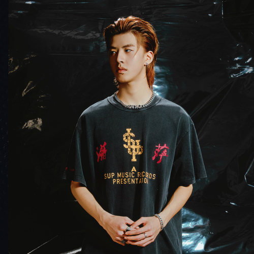 C-BLOCK联名SUP纯棉做旧T恤