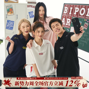 女 新款 BIPOLAR基础绣花polo美式 街头学院风上衣休闲百搭T恤夏季