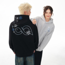 BIPOLAR过肩雪花刺绣连帽卫衣美式 秋 休闲圆领上衣男情侣国潮帽衫