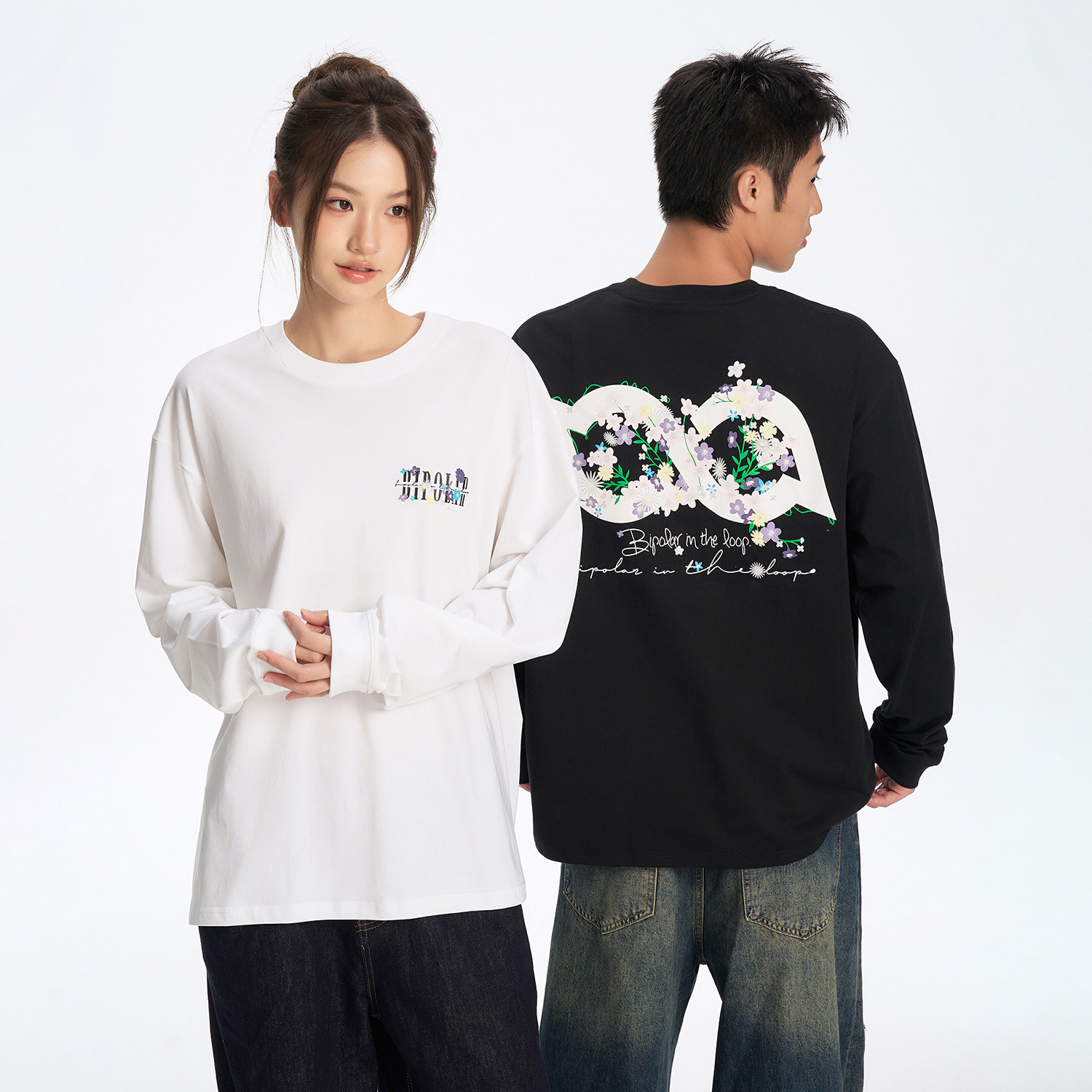 BIPOLAR花丛盛开短袖长袖