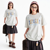 BIPOLAR民族风三拼短袖 潮 情侣款 美式 休闲宽松上衣圆领T恤春夏新款