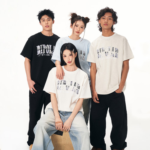 BIPOLAR蕾丝波点贴布短袖