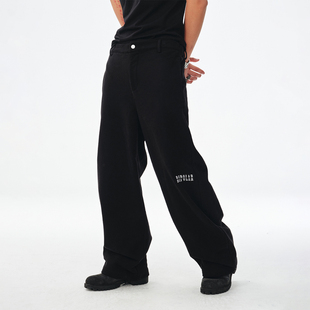 男女同款 BIPOLAR针织休闲弯刀卫裤 运动裤 基础款 宽松直筒百搭长裤