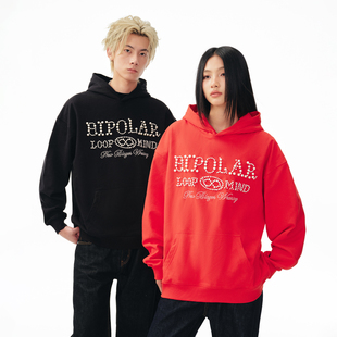 外套上衣设计感长袖 BIPOLAR珍珠连帽卫衣男女潮牌情侣装 春秋美式