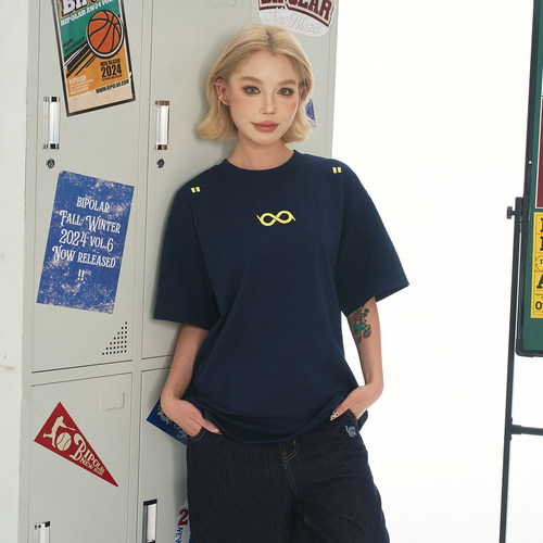 BIPOLAR绣花无限环短袖T恤